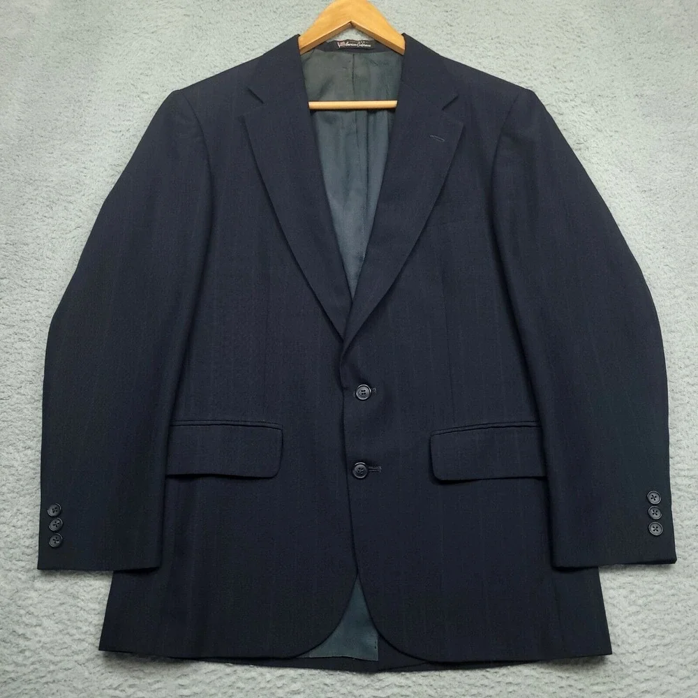Stafford Blazer Jacket Mens‎ 40R Navy Blue USA Made Suit Separates EUC
